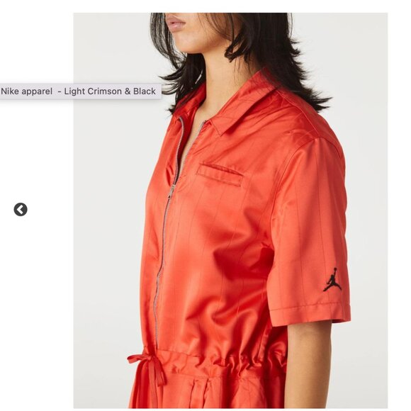 Nike Air Jordan Women's Medium Heritage Crimson Flight Suit Jumpsuit Red Loose - Picture 4 of 16